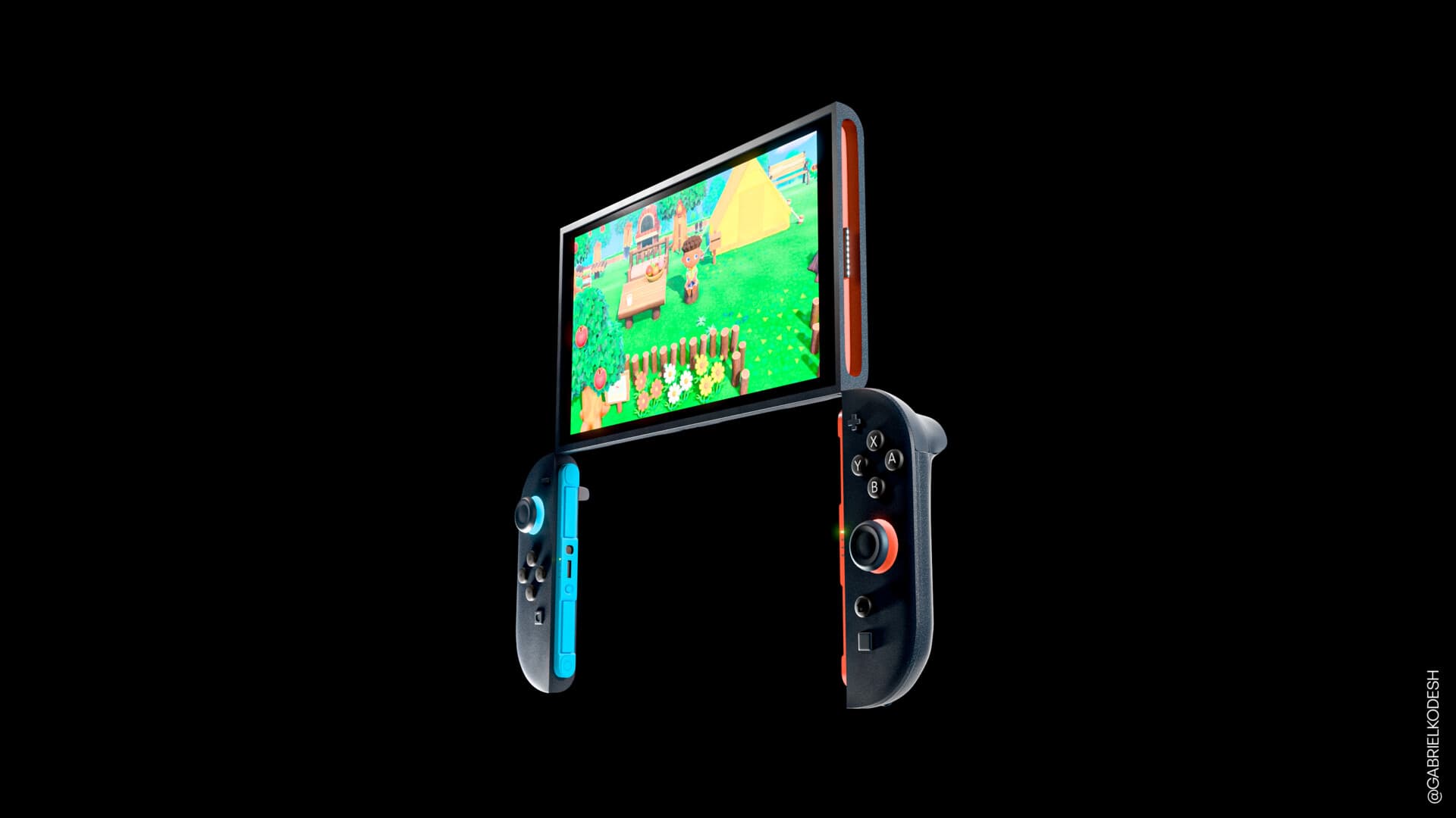 Nintendo Switch 2 — Render 3D 02 · Gabriel Kodesh